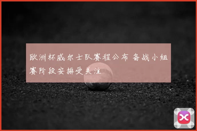 欧洲杯威尔士队赛程公布 备战小组赛阶段安排受关注