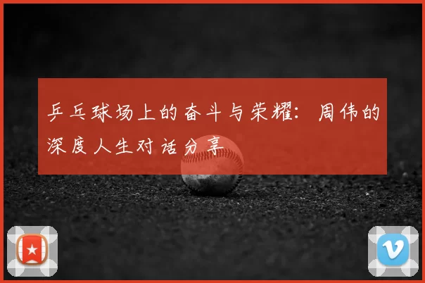 乒乓球场上的奋斗与荣耀：周伟的深度人生对话分享