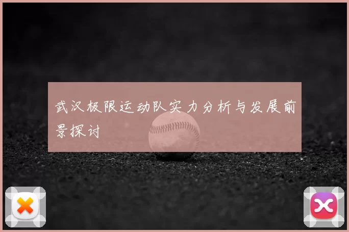 武汉极限运动队实力分析与发展前景探讨